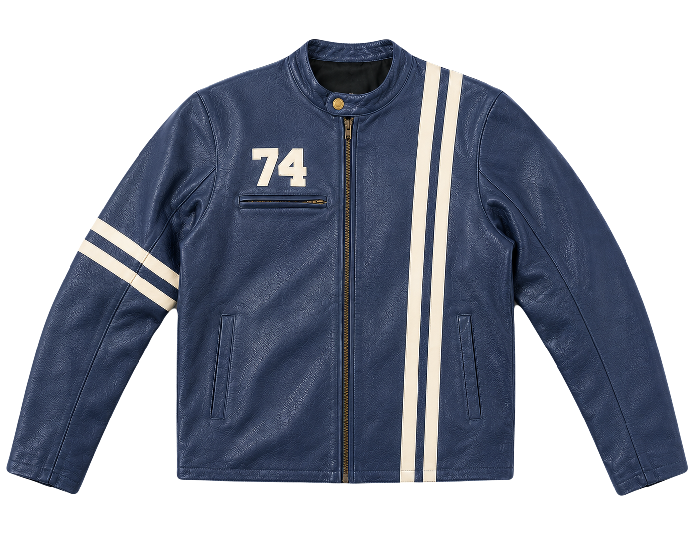 Navy Moto-Bike Jacket