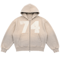 Gray Collegiate Zip-Up