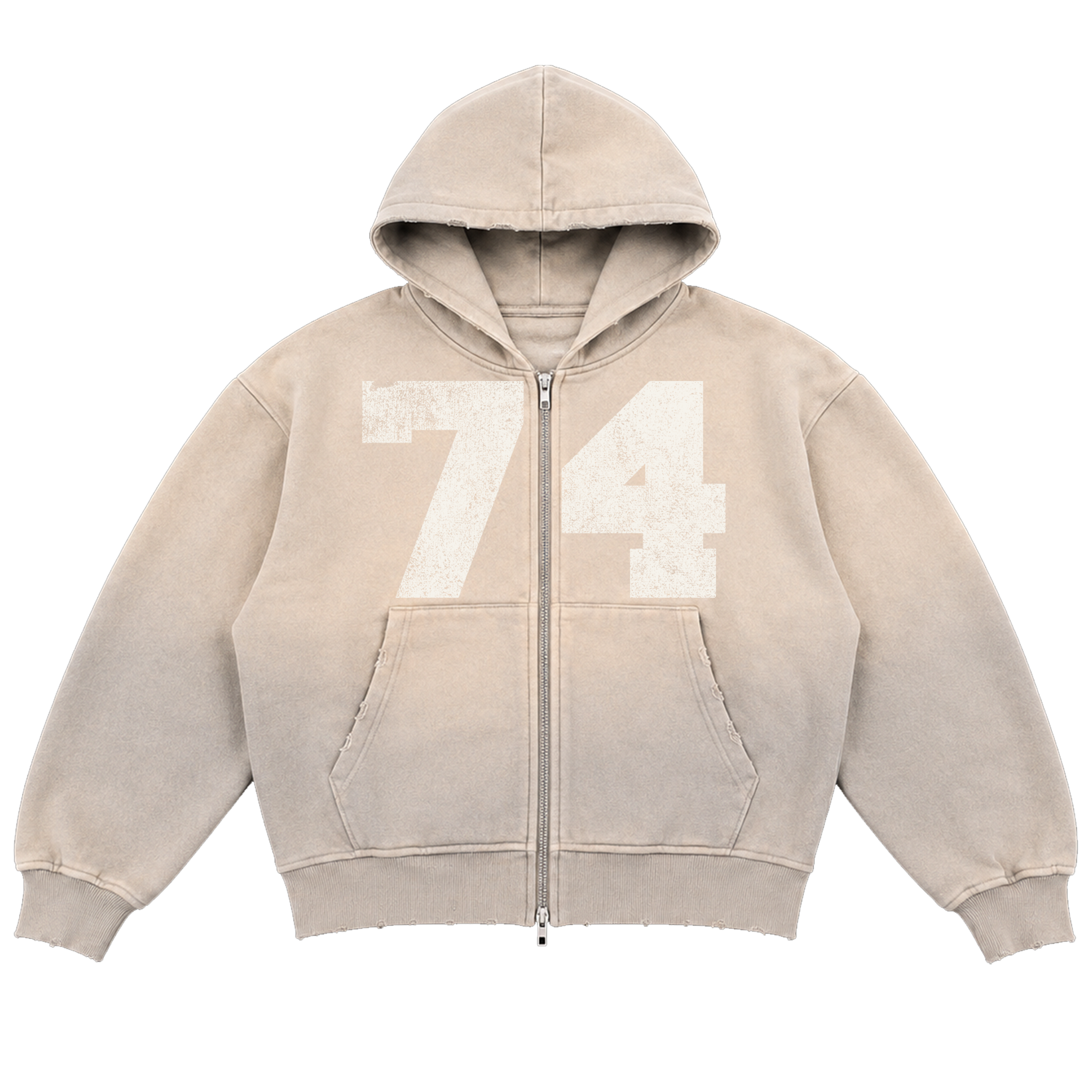 Gray Collegiate Zip-Up