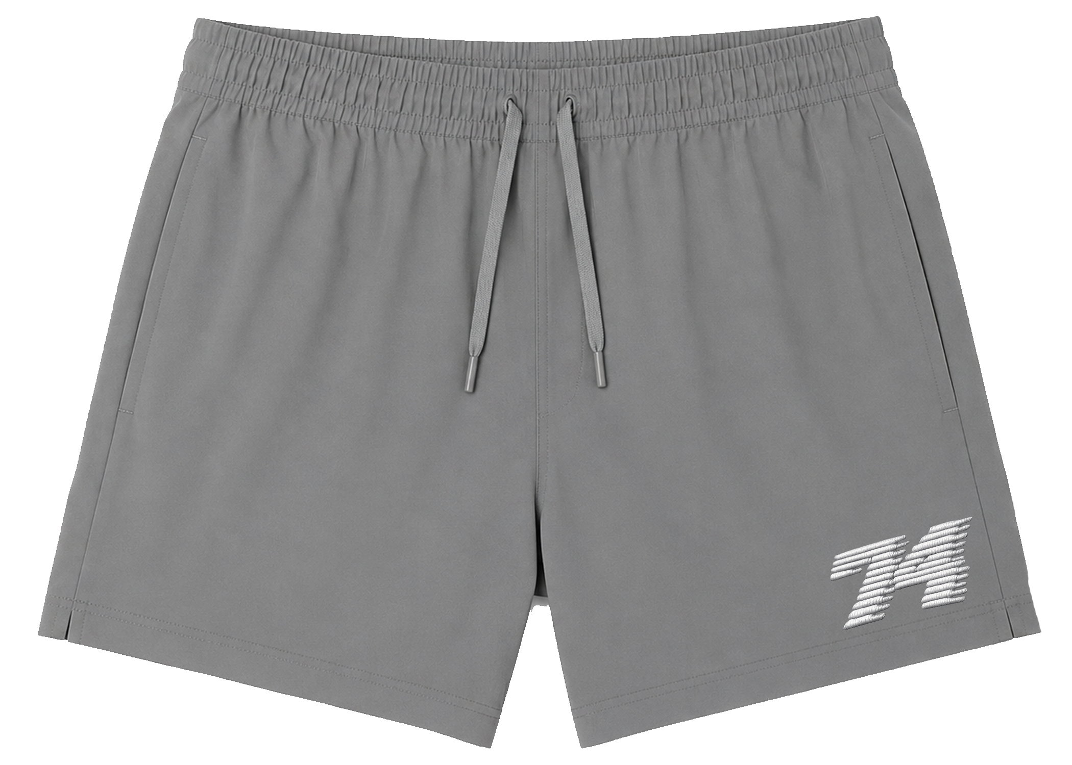Gray Collegiate Running Shorts