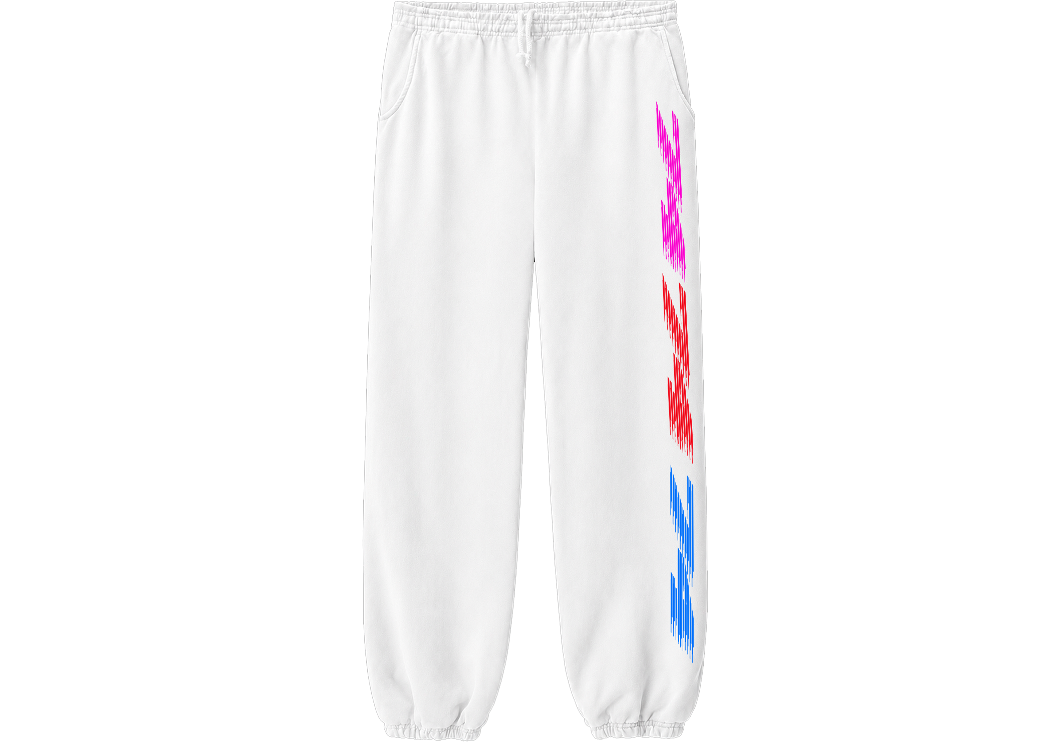White Multi Racer Pipeline Sweats