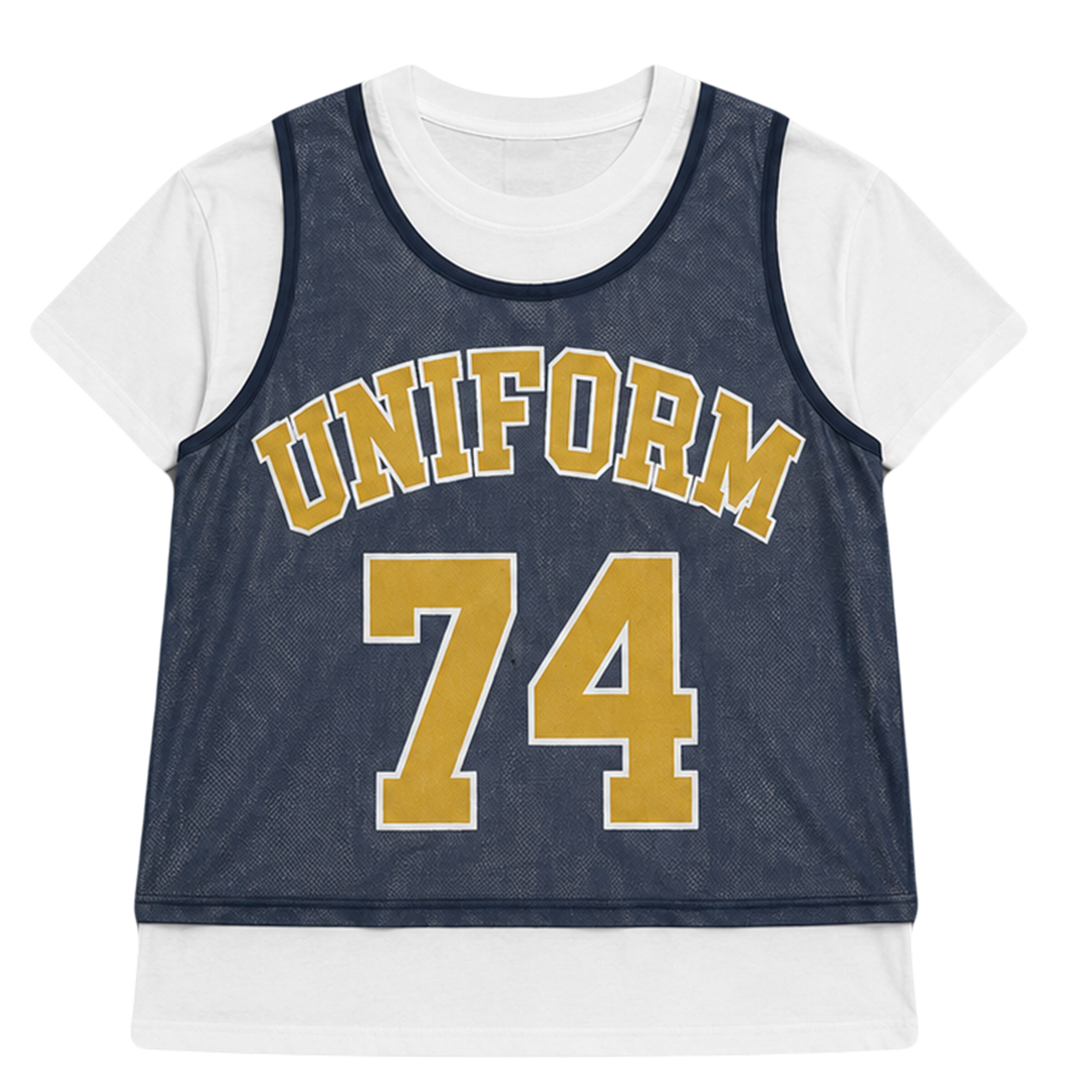 Navy Jersey Double Tee