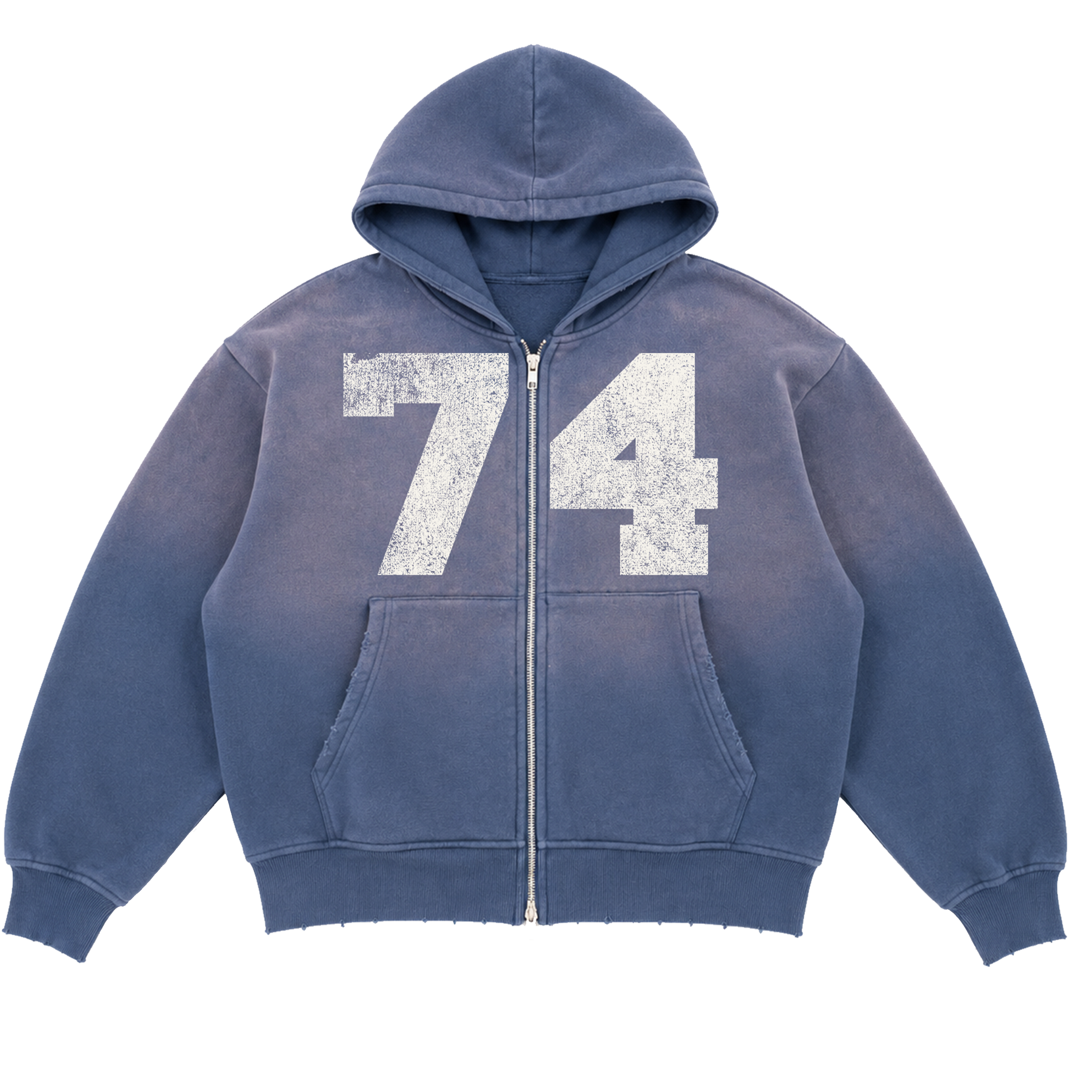 Blue Collegiate Zip-Up