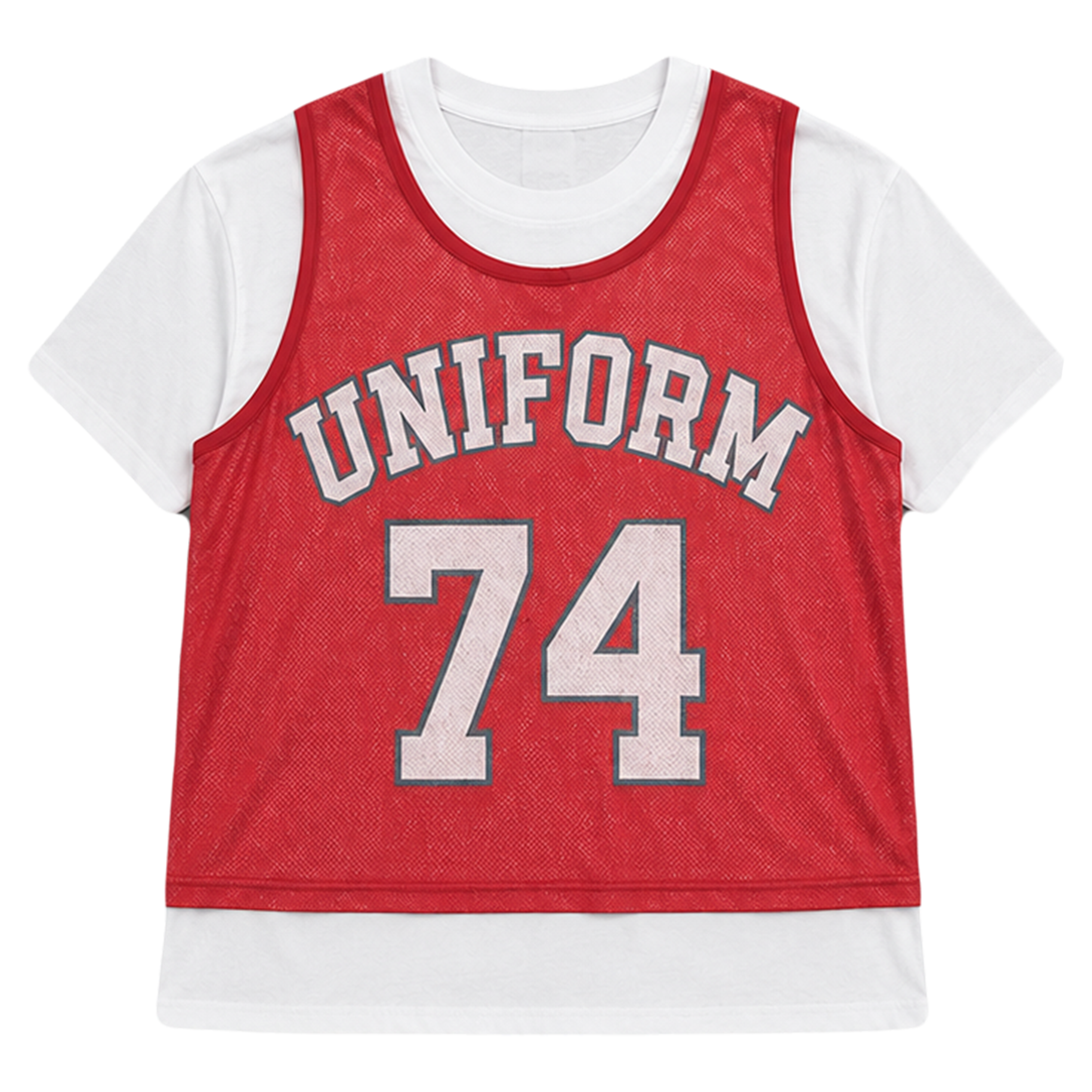 Red Jersey Double Tee