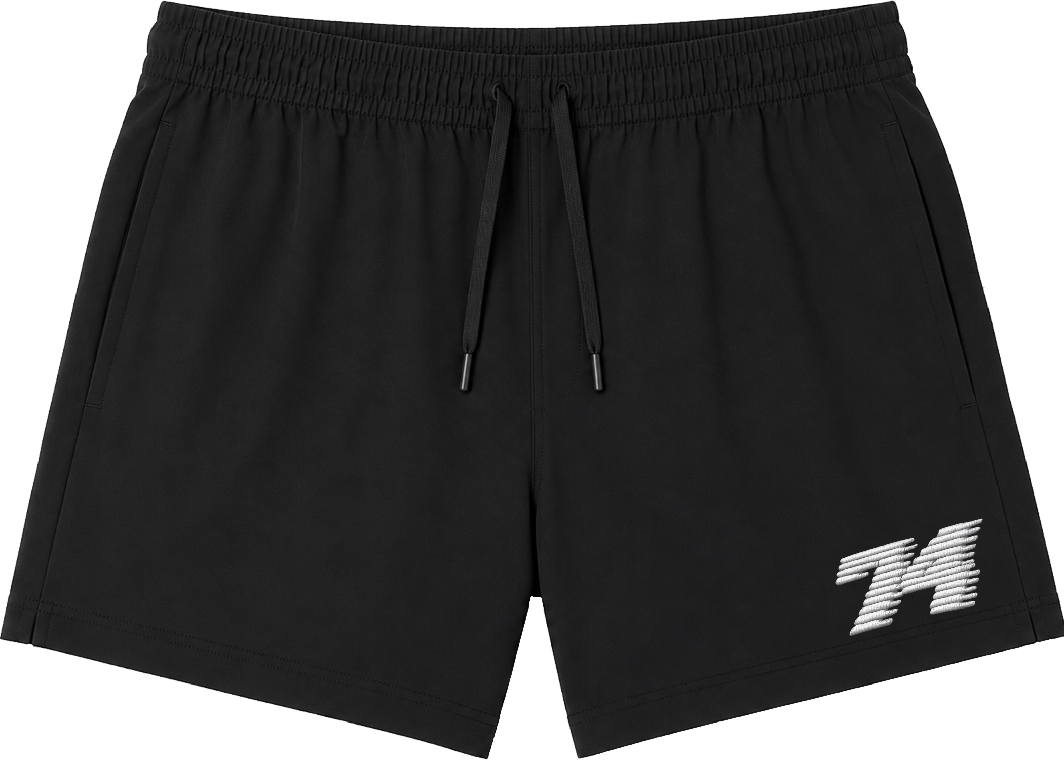 Black Collegiate Running Shorts