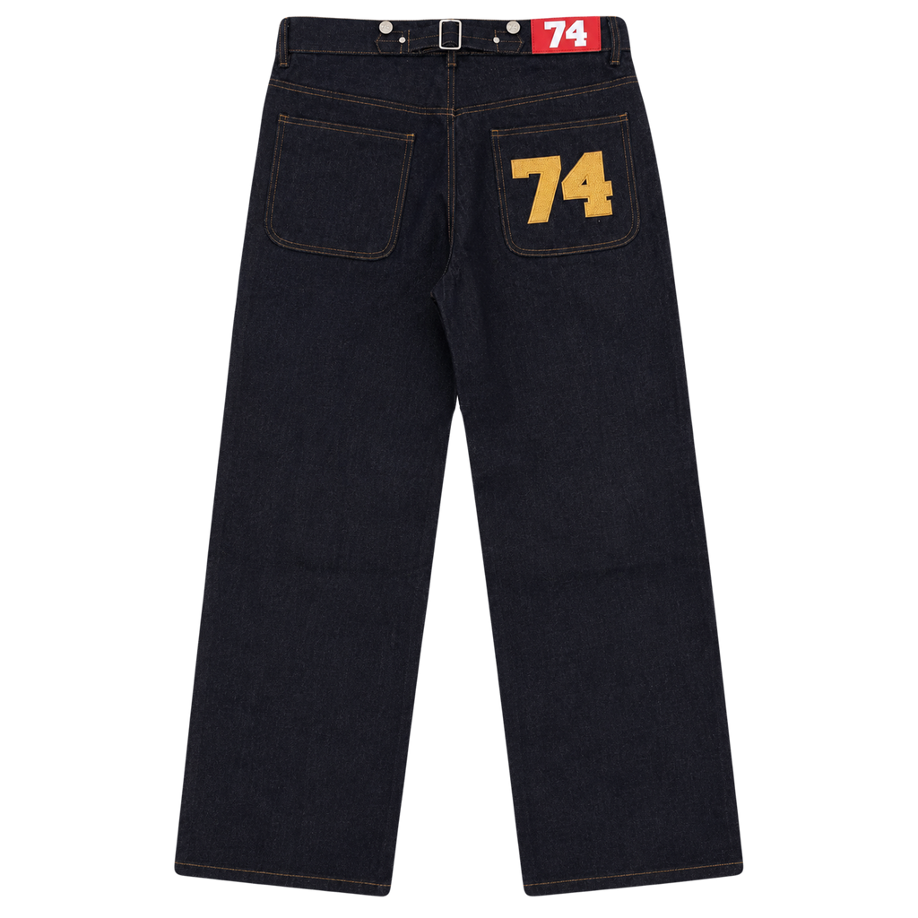 Side Zip Raw Denim
