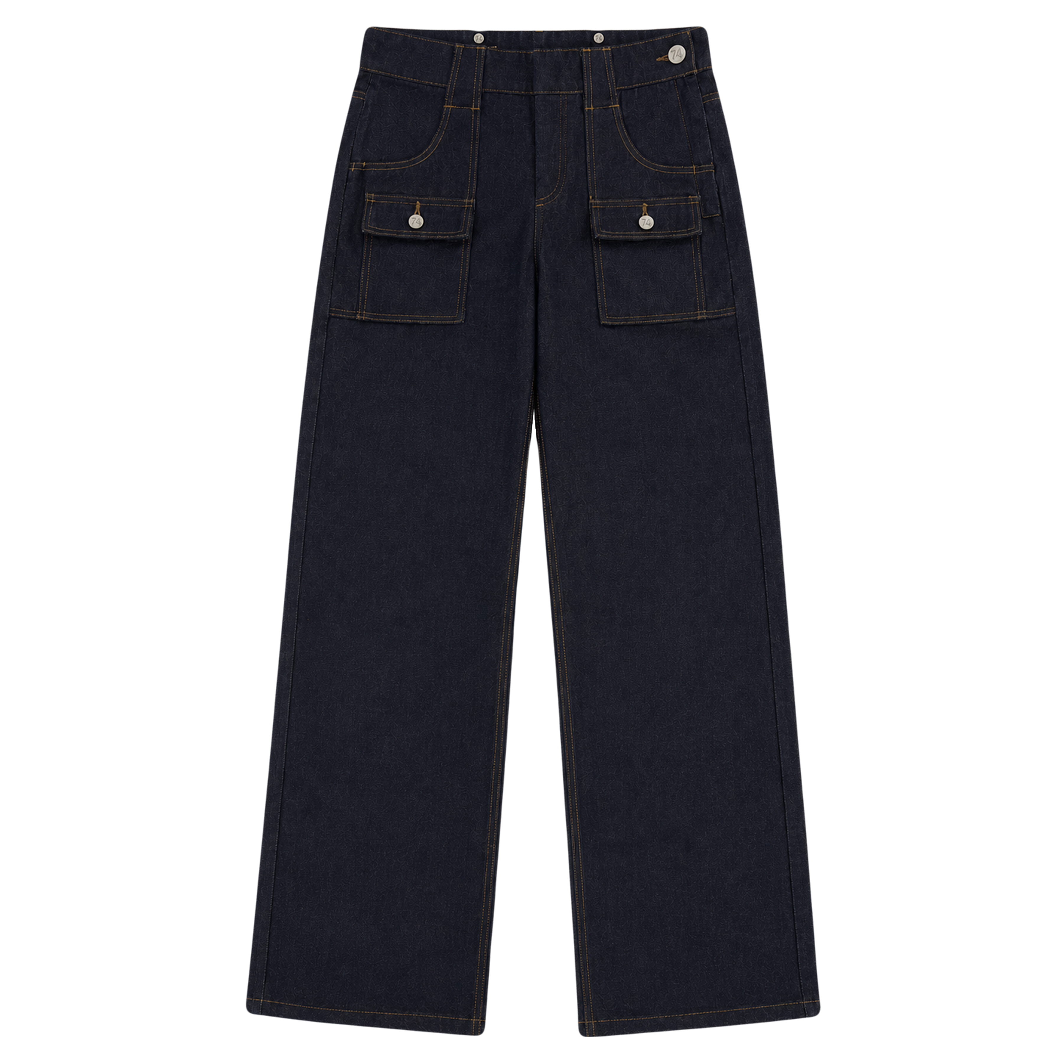 Side Zip Raw Denim